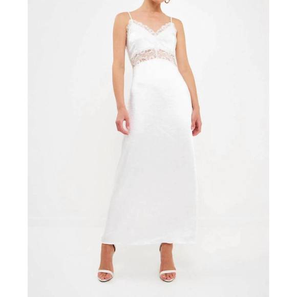 2.7 August Apparel - Lace Maxi Slip Dress